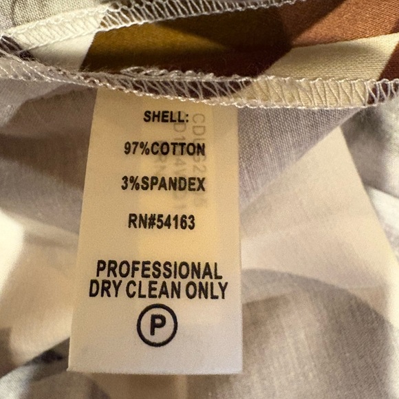 Calvin Klein Women's Brown Geometric Floral Sleeveless Dress size 8 NWT - Picture 6 of 10